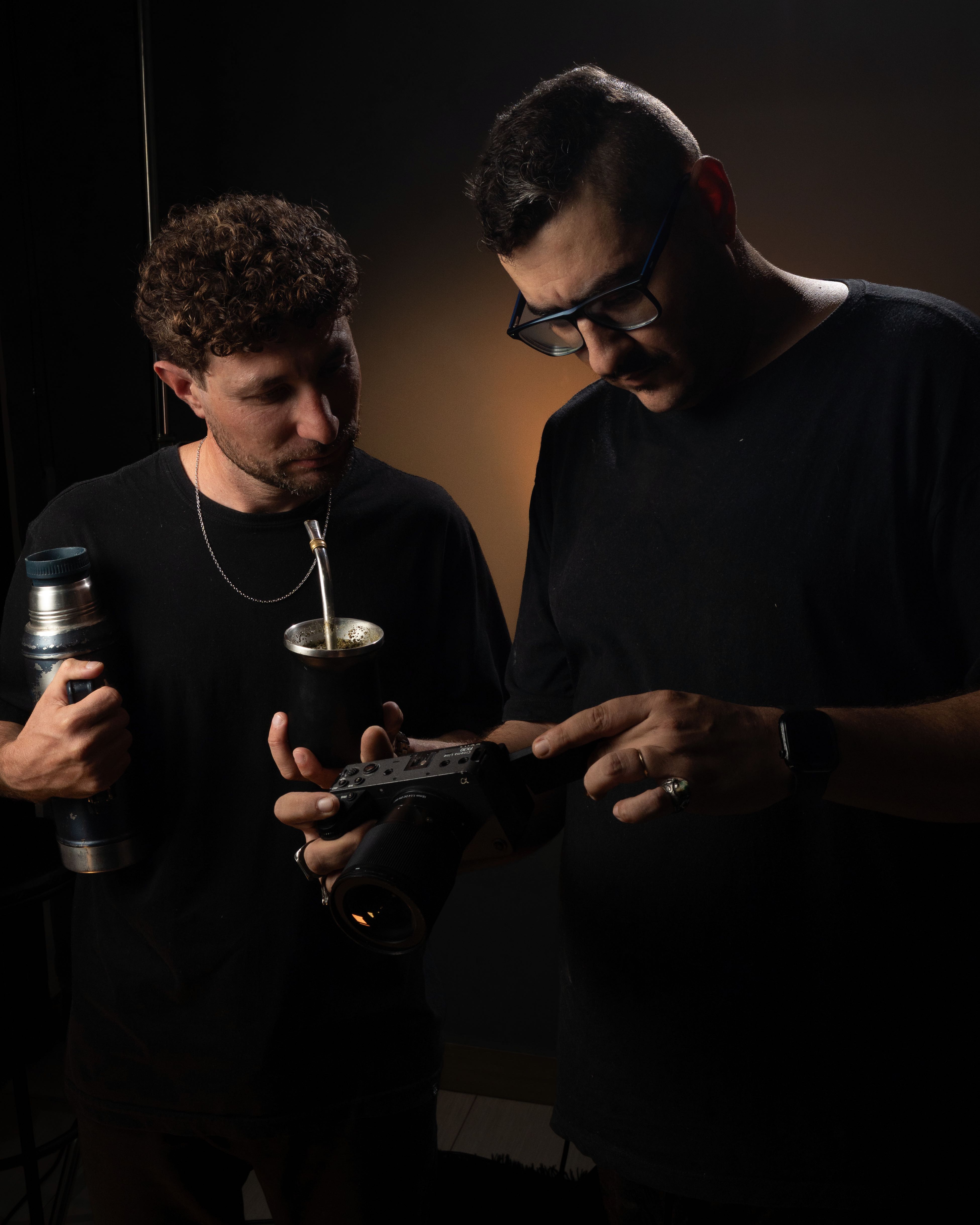 Equipe Hive Audiovisual em set de filmagem